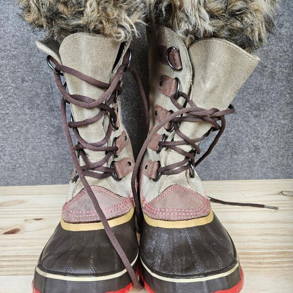 Sorel Womens Black Tan Joan Of Arctic NL1540-254 Waterproof Winter Boot US 7 - Picture 3 of 14